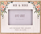 Love Story Frame, Mr & Mrs Wedding Frame
