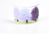 Handmade Fused Glass - Purple Gradient Trees Curve