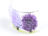 Handmade Fused Glass - Purple Gradient Trees Curve