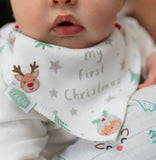 My First Christmas White Bib