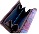 Harris Tweed Trifold Purse, Pastel Pink