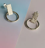 Contrasting Chunky Stud Earrings