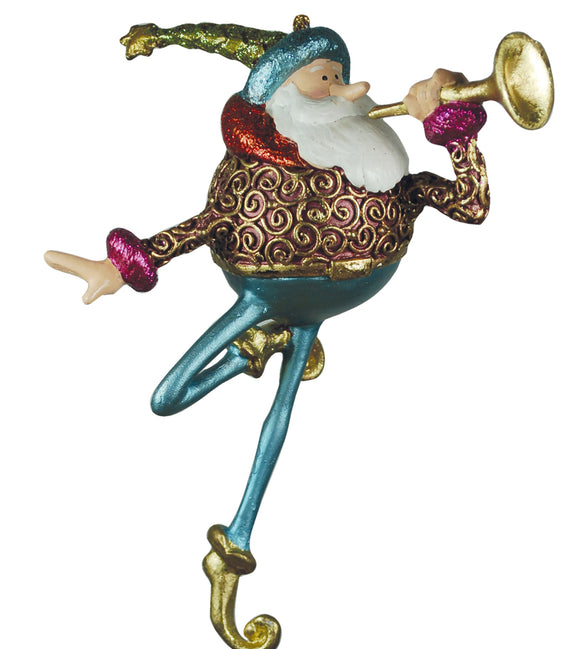 Rosebloom Santa with Trumpet