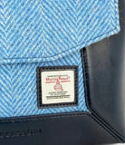 Harris Tweed Highland Messenger Handbag in Sky Blue