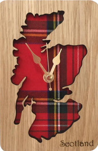 Small Inset Scotland Map Clock