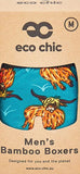 Eco-Chic Eco Friendly Men's Bamboo Boxers Highland Cow, Size Medium