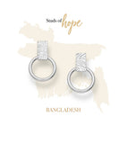 Contrasting Chunky Stud Earrings