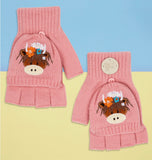 Bonnie Highland Cow Gloves/Mittens Age 2-6 Years