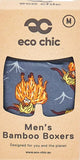 Eco-Chic Eco Friendly Men's Bamboo Boxers Highland Cow, Size Extra Large