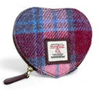 Harris Tweed Heart Purse in Pastel Pink