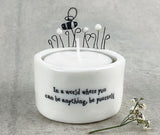Candle & Tea Light Holder-In a World Be Yourself
