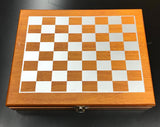 Harris Tweed 6oz Hip Flask Chess Gift Set