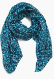 Blue Abstract Animal Print with Gold Foil Details