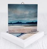 A walk on the beach" Skye from Applecross Gift Boxed 4.25" ceramic tile