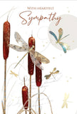 With Heartfelt Sympathy - Dragonflies