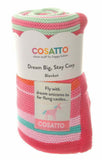 Cosatto Pink Striped Knit Blanket