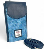 Harris Tweed Phone Purse in Sky Blue