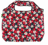 Eco Chic Foldable Reusable Large Shopping Bag Abstract Poppy