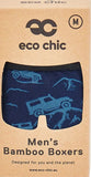 Eco-Chic Eco Friendly Men's Bamboo Boxers Land Rovers, Size Large