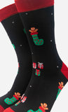 Black Men's Fun Socks Christmas Giftbox