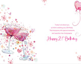 Happy 21st Birthday (Wine Glasses)