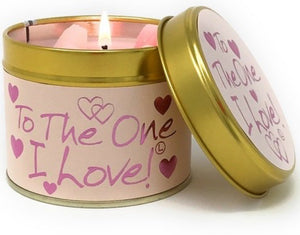 To The One I Love Scented Candle Tin