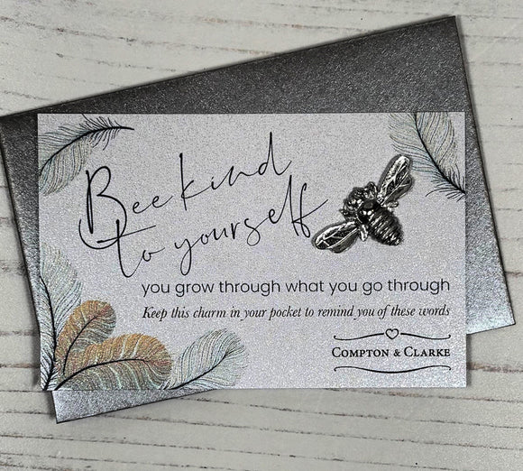 Carded Pocket Charm - Bee Kind To Yourself