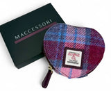 Harris Tweed Heart Purse in Pastel Pink