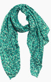 Green Abstract Animal Print with Gold Foil Details