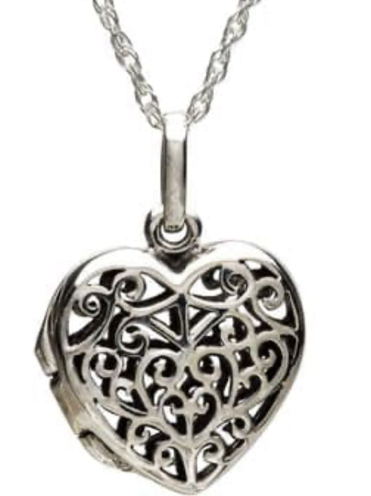 Celtic Heart Sterling Silver Locket