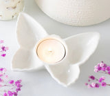 White Butterfly Tea Light Holder