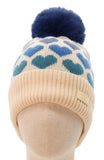 Hat Pompom Hearts, Blue
