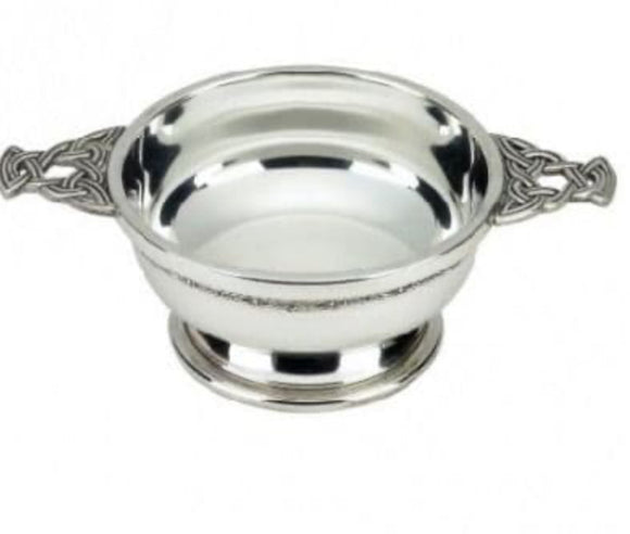 Plain Scottish Chrome Plated Quaich 4 inch