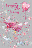 Happy 50th Birthday (Wine Glasses)