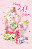 Happy 40th Birthday (Pink Gin)