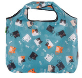 Eco Chic Foldable Reusable Large Shopping Bag Cartoon Cat