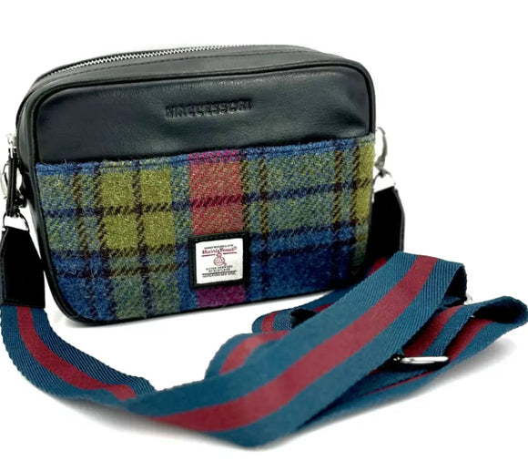 Camera Bag, Blue/Pink Check