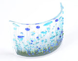 Handmade Fused Glass - Cornflower Curve