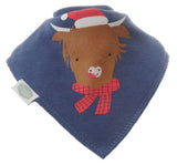 Highland Cow Christmas Bib