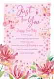 Ladies Birthday Card - Just For You