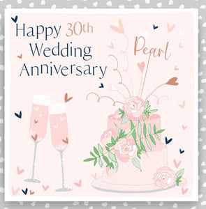 30th Wedding Anniversary Card