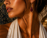 Florence Moorish Drop Earrings, Pink & Purple