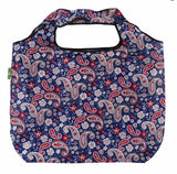 Eco Chic Foldable Reusable Large Shopping Bag Paisley