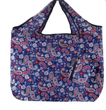 Eco Chic Foldable Reusable Large Shopping Bag Paisley