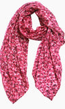 Fuchsia Abstract Animal Print with Gold Foil Details