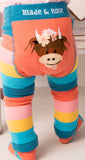 Bonnie Highland Cow Leggings 1 - 2 Years