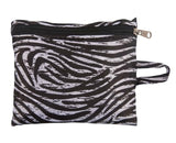 Eco Chic Foldable Reusable Large Shopping Bag Zebra Stripes