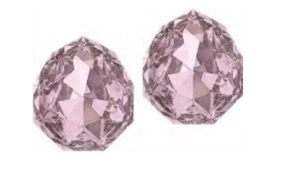 Austrian Crystal Majestic Fancy Stone Stud Earrings in Light Rose Pink, with Sterling Silver Earwires