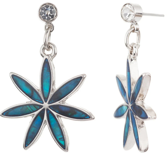 Paua Shell Earrings, Daisy