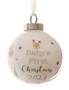 Baby’s First Christmas 2024 Ceramic Tree Bauble